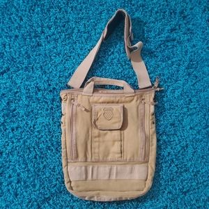 K-Swiss tan messenger bag